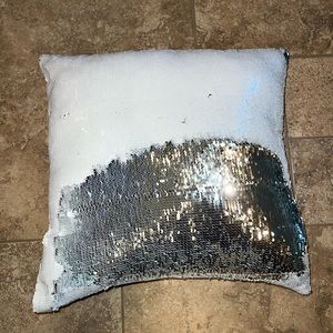 Sequin pillow - sequins on one side